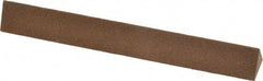 Made in USA - 4" Long x 1/2" Wide x 1/2" Thick, Aluminum Oxide Sharpening Stone - Triangle, Medium Grade - Eagle Tool & Supply