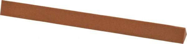 Made in USA - 6" Long x 1/2" Wide x 1/2" Thick, Aluminum Oxide Sharpening Stone - Triangle, Fine Grade - Eagle Tool & Supply