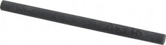 Made in USA - 4" Long x 1/4" Diam x 1/4" Thick, Silicon Carbide Sharpening Stone - Round, Fine Grade - Eagle Tool & Supply