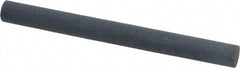 Made in USA - 4" Long x 3/8" Diam x 3/8" Thick, Silicon Carbide Sharpening Stone - Round, Fine Grade - Eagle Tool & Supply