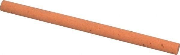 Made in USA - 4" Long x 1/4" Diam x 1/4" Thick, Aluminum Oxide Sharpening Stone - Round, Fine Grade - Eagle Tool & Supply