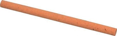Made in USA - 4" Long x 1/4" Diam x 1/4" Thick, Aluminum Oxide Sharpening Stone - Round, Fine Grade - Eagle Tool & Supply