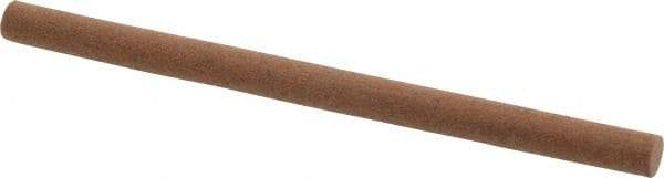 Made in USA - 4" Long x 1/4" Diam x 1/4" Thick, Aluminum Oxide Sharpening Stone - Round, Medium Grade - Eagle Tool & Supply