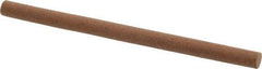 Made in USA - 4" Long x 1/4" Diam x 1/4" Thick, Aluminum Oxide Sharpening Stone - Round, Medium Grade - Eagle Tool & Supply