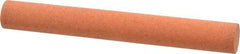 Made in USA - 4" Long x 1/2" Diam x 1/2" Thick, Aluminum Oxide Sharpening Stone - Round, Fine Grade - Eagle Tool & Supply