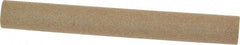 Made in USA - 4" Long x 1/2" Diam x 1/2" Thick, Aluminum Oxide Sharpening Stone - Round, Medium Grade - Eagle Tool & Supply