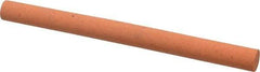 Made in USA - 6" Long x 1/2" Diam x 1/2" Thick, Aluminum Oxide Sharpening Stone - Round, Fine Grade - Eagle Tool & Supply