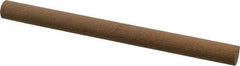 Made in USA - 6" Long x 1/2" Diam x 1/2" Thick, Aluminum Oxide Sharpening Stone - Round, Medium Grade - Eagle Tool & Supply