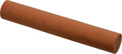 Made in USA - 6" Long x 1" Diam x 1" Thick, Aluminum Oxide Sharpening Stone - Round, Fine Grade - Eagle Tool & Supply