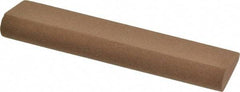Made in USA - 4" Long x 1" Diam x 7/16" Thick, Aluminum Oxide Sharpening Stone - Round, Medium Grade - Eagle Tool & Supply
