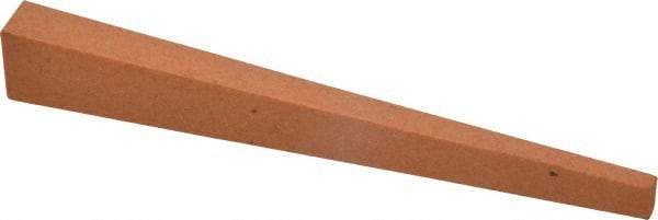 Made in USA - 1/2" Wide x 4" OAL, Aluminum Oxide Sharpening Stone - Flat Tapered, Fine Grade, 320 Grit - Eagle Tool & Supply