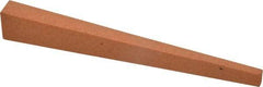 Made in USA - 1/2" Wide x 4" OAL, Aluminum Oxide Sharpening Stone - Flat Tapered, Fine Grade, 320 Grit - Eagle Tool & Supply