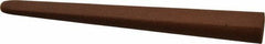 Made in USA - 1/2" Wide x 4" OAL, Aluminum Oxide Sharpening Stone - Oval Tapered, Medium Grade, 220 Grit - Eagle Tool & Supply
