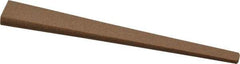 Made in USA - 1/2" Wide x 4" OAL, Aluminum Oxide Sharpening Stone - Oval Tapered, Medium Grade, 220 Grit - Eagle Tool & Supply
