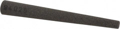 Made in USA - 1/2" Wide x 4" OAL, Aluminum Oxide Sharpening Stone - Round Tapered, Coarse Grade, 120 Grit - Eagle Tool & Supply