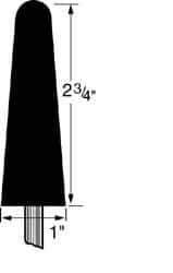 Cratex - 1" Head Diam x 2-3/4" Thickness, A3, Tree End, Aluminum Oxide Mounted Point - Very Coarse Grade, 36 Grit, 10,730 RPM - Eagle Tool & Supply