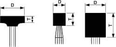 Cratex - 1-1/2" Head Diam x 1/2" Thickness, W236, Cylinder End, Aluminum Oxide Mounted Point - Medium Grade, 80 Grit, 21,750 RPM - Eagle Tool & Supply