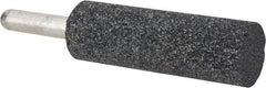 Grier Abrasives - 1" Head Diam x 3" Thickness, W224, Cylinder End, Aluminum Oxide Mounted Point - Blue, Medium Grade, 60 Grit, 24,740 RPM - Eagle Tool & Supply