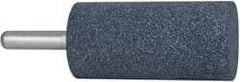 Grier Abrasives - 1-1/2" Head Diam x 3" Thickness, W241, Cylinder End, Aluminum Oxide Mounted Point - Blue, Medium Grade, 60 Grit, 18,000 RPM - Eagle Tool & Supply