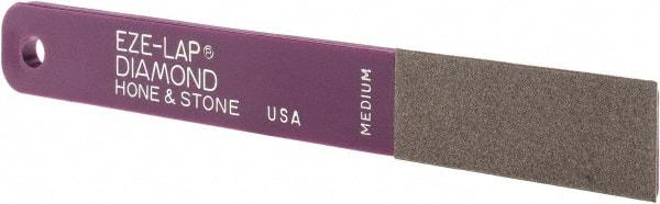 Eze Lap - Medium, 2" Length of Cut, Single End Diamond Hone - 400 Grit, 3/4" Wide x 3/16" High - Eagle Tool & Supply