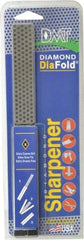 DMT - Extra Coarse Grade, Diamond Whetstone Sharpener - 220 Grit, 60 Micron, Diamond Area 4.3" Long x 1" Wide, 9-1/2" Open Length, 5" Closed Length - Eagle Tool & Supply