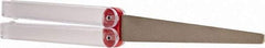 DMT - 9-1/2" OAL Fine Flat Sharpener Diamond File - 3/4" Wide x 1/16" Thick, 4 LOC, Red, 600 Grit - Eagle Tool & Supply