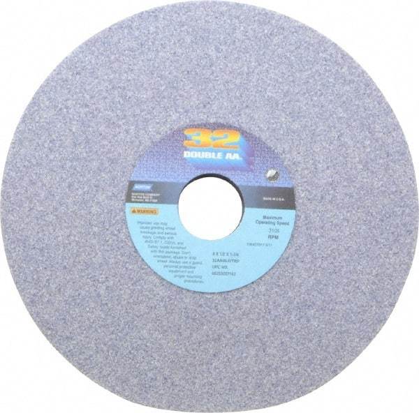 Norton - 8" Diam x 1-1/4" Hole x 1/2" Thick, I Hardness, 46 Grit Surface Grinding Wheel - Aluminum Oxide, Type 1, Coarse Grade, 3,105 Max RPM, Vitrified Bond, No Recess - Eagle Tool & Supply