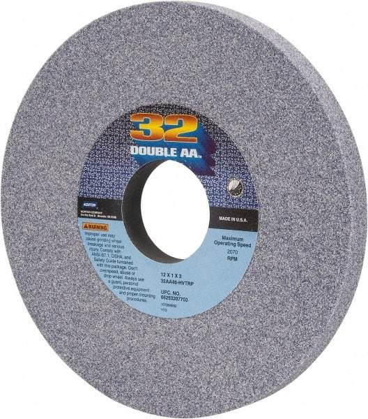 Norton - 12" Diam x 3" Hole x 1" Thick, H Hardness, 46 Grit Surface Grinding Wheel - Aluminum Oxide, Type 1, Coarse Grade, 2,070 Max RPM, Vitrified Bond, No Recess - Eagle Tool & Supply