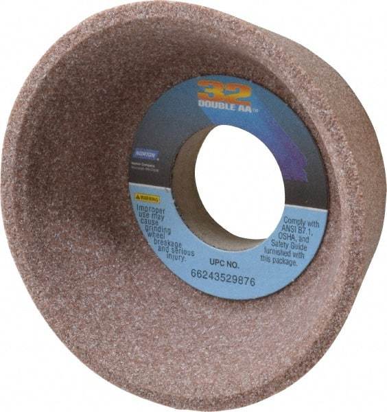 Norton - 4" Diam, 1-1/4" Hole Size, 1-1/2" Overall Thickness, 60 Grit, Type 11 Tool & Cutter Grinding Wheel - Medium Grade, Aluminum Oxide, K Hardness, Vitrified Bond, 5,730 RPM - Eagle Tool & Supply