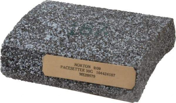 Norton - 5" Wide x 6" High x 1-1/2" Thick Grinding Segment - 30 Grit, Hardness G, Blue Print No. ME20579 - Eagle Tool & Supply