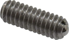 Vlier - 8-32, 0.094" Ball Diam, 0.445" Body Length, 0.025" Max Ball Reach, Threaded Ball Plunger - Stainless Steel Body, Stainless Steel Ball, 0.5 Lb Initial End Force, 1.25 Lb Final End Force - Eagle Tool & Supply