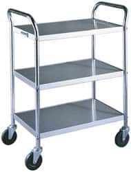 Lakeside - 500 Lb Capacity, 20" Wide x 27" Long x 35" High Standard Utility Cart - Eagle Tool & Supply
