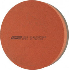 Norton - 4" Diam x 1" Thick, Aluminum Oxide Sharpening Stone - Round, Coarse, Fine Grade - Eagle Tool & Supply