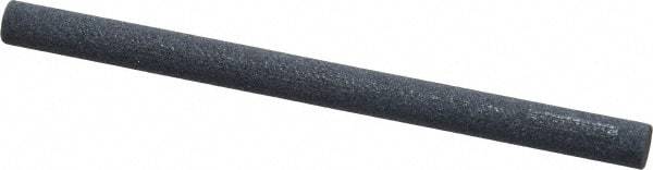 Norton - 4" Long x 1/4" Diam x 1/4" Thick, Silicon Carbide Sharpening Stone - Round, Medium Grade - Eagle Tool & Supply