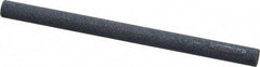 Norton - 4" Long x 1/4" Diam x 1/4" Thick, Silicon Carbide Sharpening Stone - Round, Medium Grade - Eagle Tool & Supply