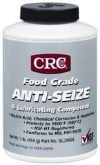 CRC - 16 oz Bottle High Temperature Anti-Seize Lubricant - Aluminum, -65 to 1,800°F, Opaque Off-White, Food Grade, Water Resistant - Eagle Tool & Supply