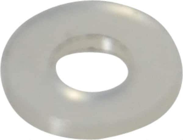 Made in USA - #4 Screw, Grade 6/6 Nylon Standard Flat Washer - 2.92mm ID x 1/4" OD, 0.81mm Thick - Eagle Tool & Supply