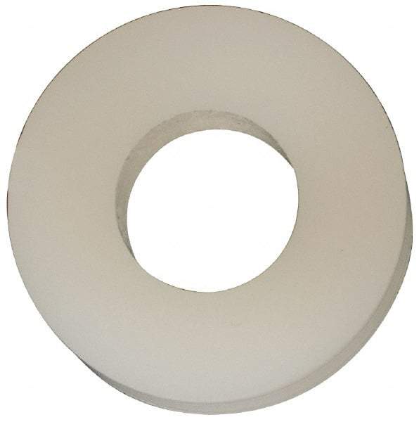 Made in USA - #8 Screw, Grade 6/6 Nylon Standard Flat Washer - 4.34mm ID x 3/8" OD, 2.36mm Thick - Eagle Tool & Supply