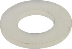 Made in USA - #10 Screw, Grade 6/6 Nylon Standard Flat Washer - 4.93mm ID x 3/8" OD, 0.81mm Thick - Eagle Tool & Supply