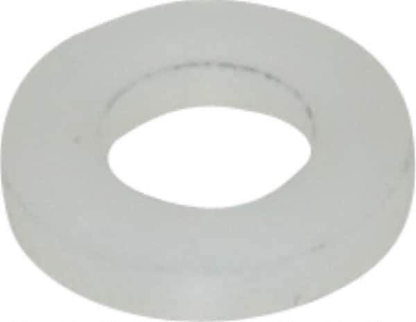 Made in USA - #10 Screw, Grade 6/6 Nylon Standard Flat Washer - 4.93mm ID x 3/8" OD, 1.57mm Thick - Eagle Tool & Supply