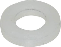 Made in USA - #10 Screw, Grade 6/6 Nylon Standard Flat Washer - 4.93mm ID x 3/8" OD, 1.57mm Thick - Eagle Tool & Supply