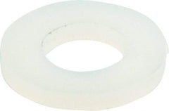 Made in USA - 1/4" Screw, Grade 6/6 Nylon Standard Flat Washer - 6.53mm ID x 1/2" OD, 1.57mm Thick - Eagle Tool & Supply