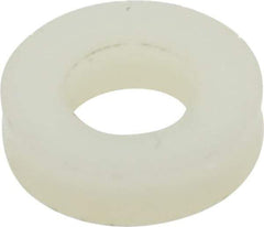 Made in USA - 1/4" Screw, Grade 6/6 Nylon Standard Flat Washer - 6.53mm ID x 1/2" OD, 3.18mm Thick - Eagle Tool & Supply