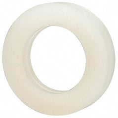 Made in USA - 3/8" Screw, Grade 6/6 Nylon Standard Flat Washer - 9.65mm ID x 5/8" OD, 3.18mm Thick - Eagle Tool & Supply