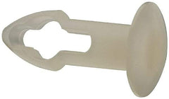 Made in USA - 5/32" Hole Diam, Keyhole Shank, Nylon Panel Rivet - 9/32" Material Thickness, 5/16" Head Diam - Eagle Tool & Supply