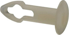 Made in USA - 5/32" Hole Diam, Keyhole Shank, Nylon Panel Rivet - 3/8" Material Thickness, 5/16" Head Diam - Eagle Tool & Supply