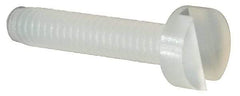 Made in USA - M2x0.40 Metric Coarse, 10mm Length Under Head Slotted Drive Machine Screw - Cheese Head, Grade 6/6 Nylon, Uncoated, Without Washer - Eagle Tool & Supply
