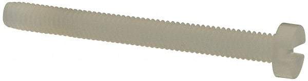 Made in USA - M2.5x0.45 Metric Coarse, 25mm Length Under Head Slotted Drive Machine Screw - Cheese Head, Grade 6/6 Nylon, Uncoated, Without Washer - Eagle Tool & Supply
