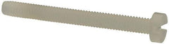 Made in USA - M2.5x0.45 Metric Coarse, 25mm Length Under Head Slotted Drive Machine Screw - Cheese Head, Grade 6/6 Nylon, Uncoated, Without Washer - Eagle Tool & Supply