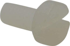 Made in USA - M3x0.50 Metric Coarse, 6mm Length Under Head Slotted Drive Machine Screw - Cheese Head, Grade 6/6 Nylon, Uncoated, Without Washer - Eagle Tool & Supply